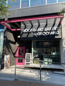 Front entrance of Woof Gang Bakery & Grooming
